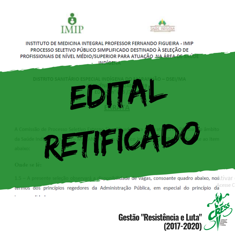 Edital retificado IMIP