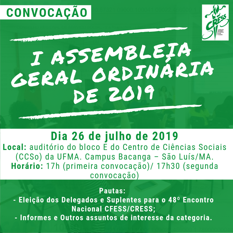 I Assembleia Geral 2019