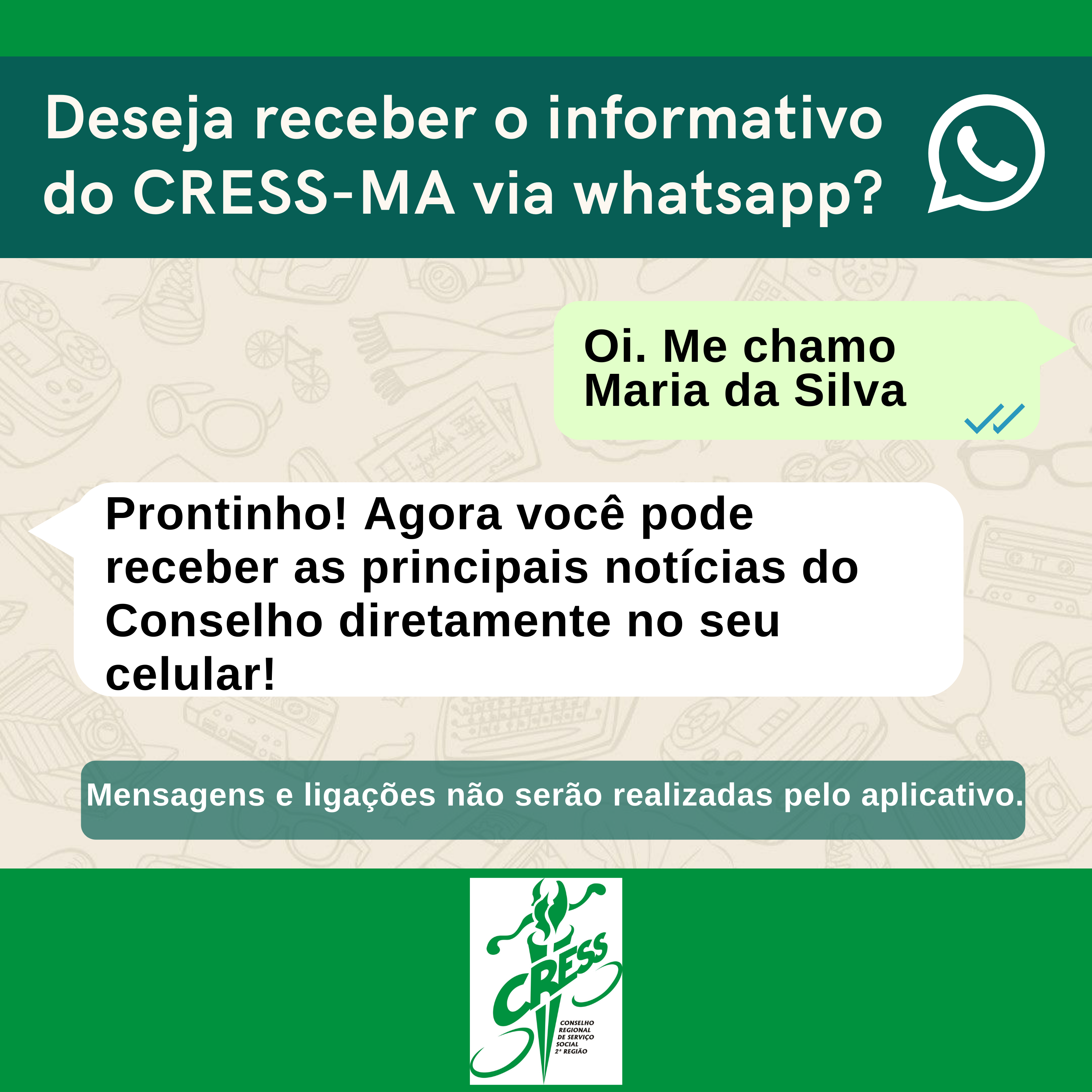 Informativo via whatsapp