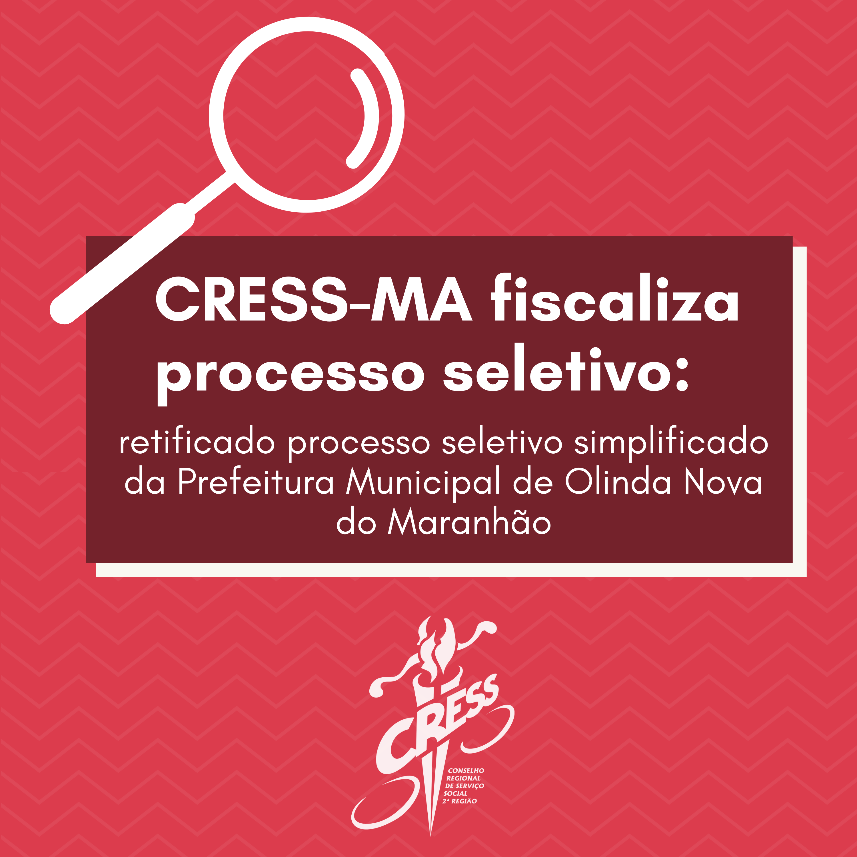 CRESS-MA fiscaliza - prefeitura de Olinda Nova-MA