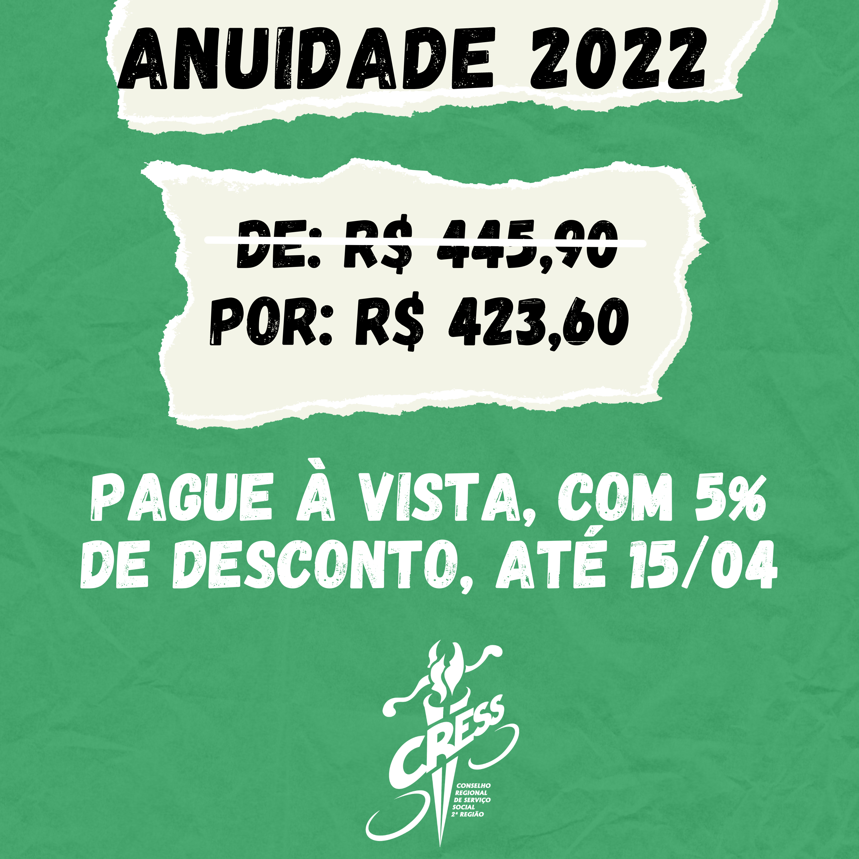 Anuidade 2022 desconto 5