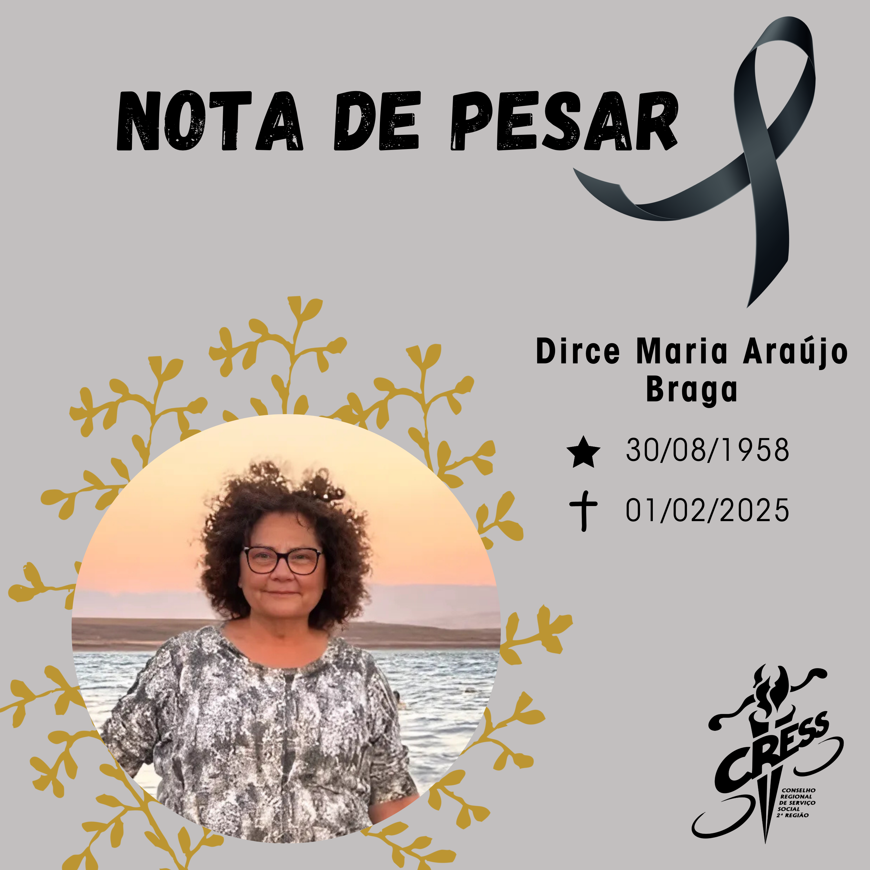 Nota de pesar_Dirce Maria Araújo Braga