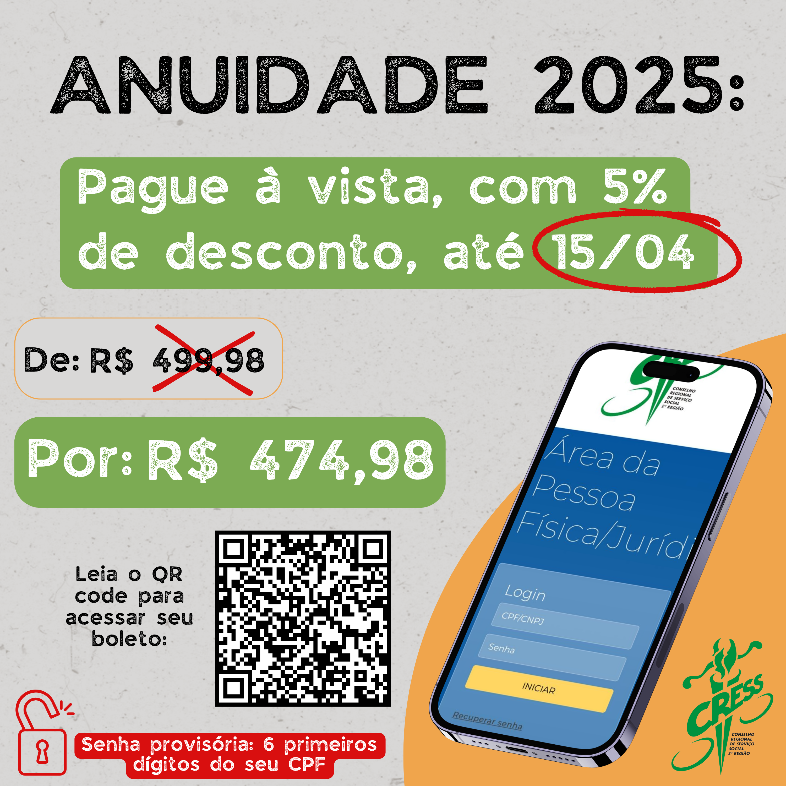 ANUIDADE 2025 - 5% de desconto