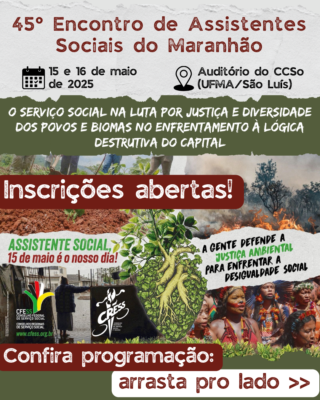 45 Encontro- abertura de inscrições