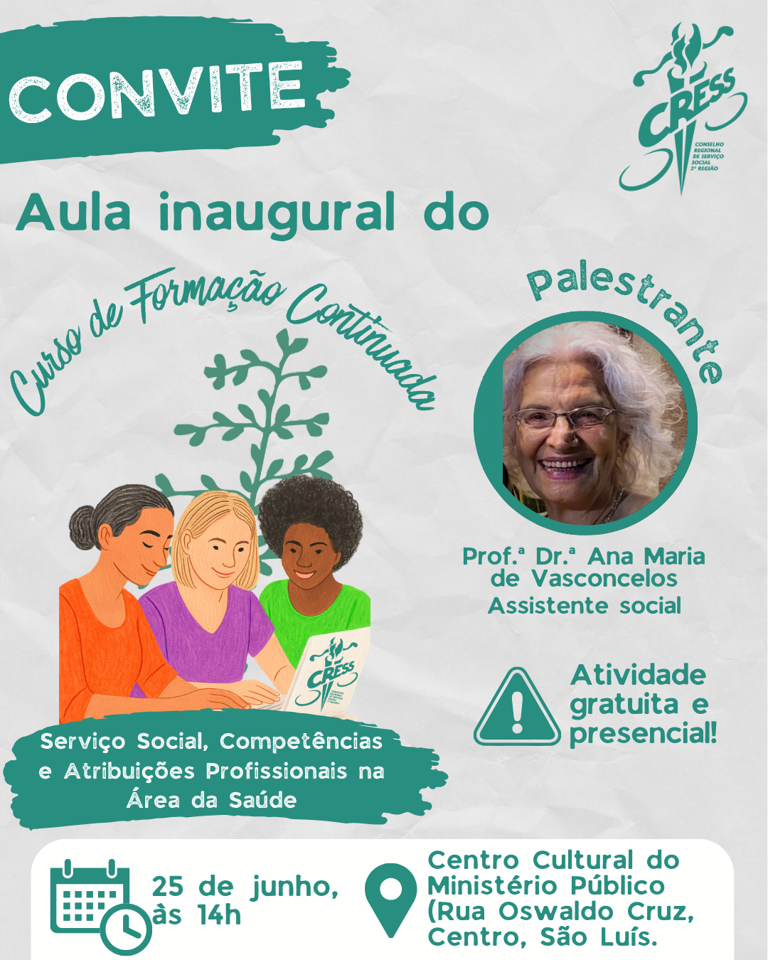 CONVITE PARA AULA INAUGURAL - Inscrições abertas curso AS da saúde (3)