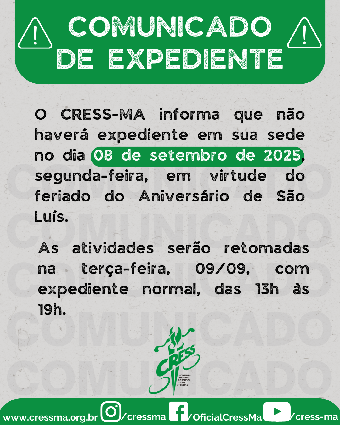 COMUNICADO 2025 - EXPEDIENTE 08.09