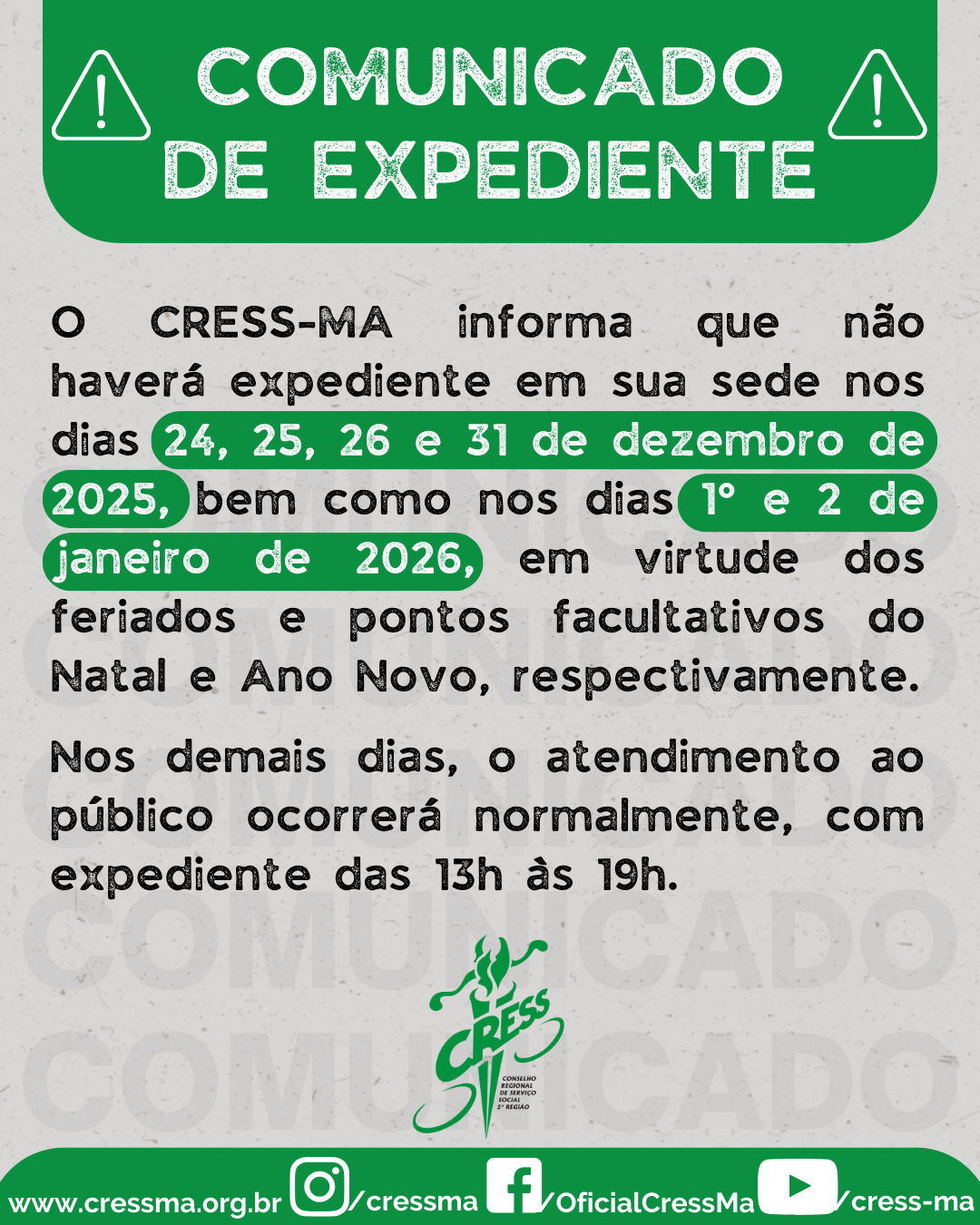 Comunicado de expediente FINAL DE ANO 2025