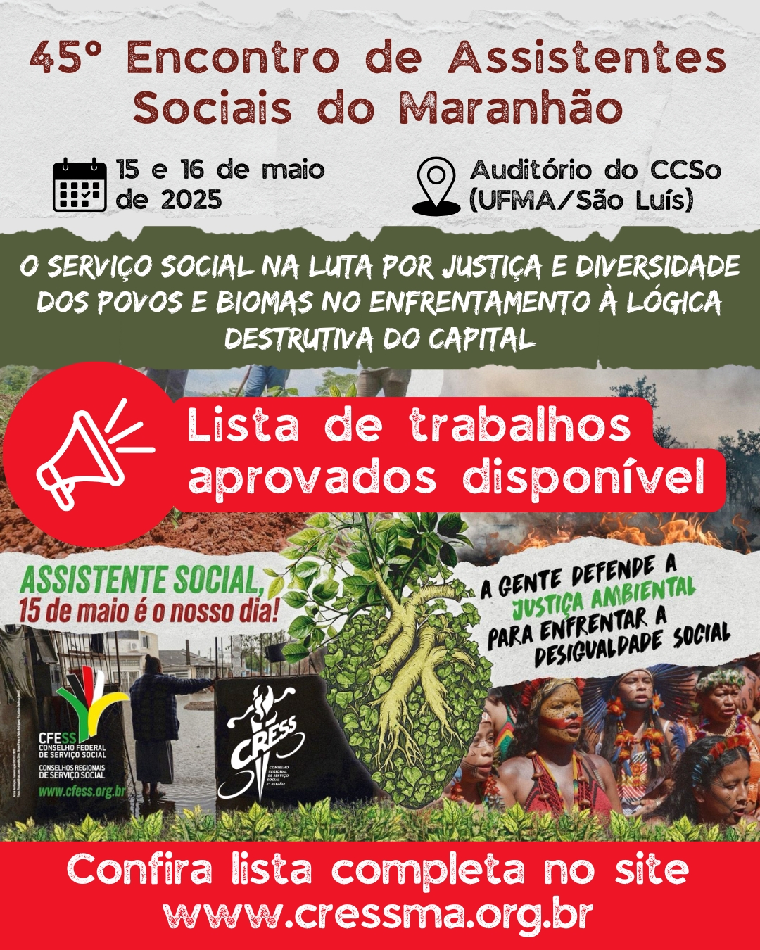 Lista de trabalhos aprovados