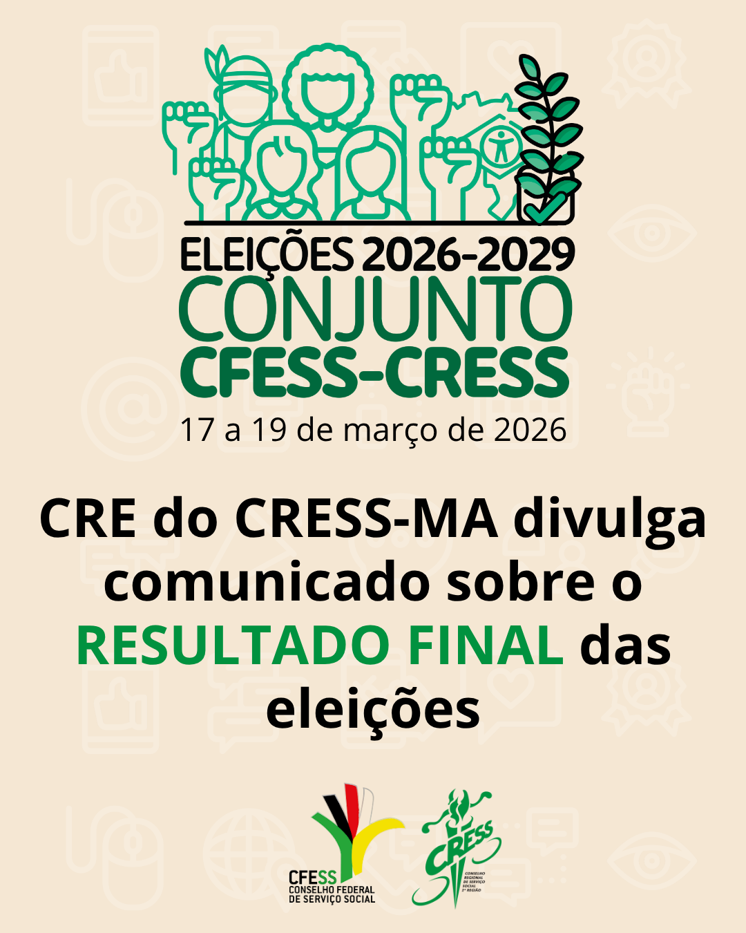 Eleições CFESS-CRESS_divulgação do resultado final
